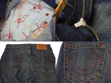 Load image into Gallery viewer, TRUE RELIGION トゥルーレリジョン OLD BOBBY ストレートデニムパンツ ジーンズ 027-099881 インディゴ サイズ29 美品 中古 4b001683