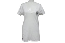 画像をギャラリービューアに読み込む, CHROME HEARTS クロムハーツ 半袖VネックTシャツ サイズS アメリカンフラッグ ホースシュー ダガー プリント ホワイト 美品 中古 4b001689