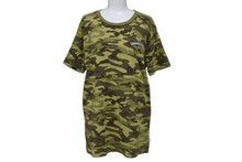 画像をギャラリービューアに読み込む, CHROME HEARTS クロムハーツ 半袖Tシャツ サイズM カモフラ柄 スクロールラベルロゴ プリント コットン カーキ 総柄 美品 中古 4b001690