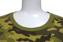 画像をギャラリービューアに読み込む, CHROME HEARTS クロムハーツ 半袖Tシャツ サイズM カモフラ柄 スクロールラベルロゴ プリント コットン カーキ 総柄 美品 中古 4b001690