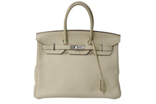 Load image into Gallery viewer, 新品同様 HERMES エルメス BIRKIN バーキン35 ハンドバッグ トゴ パーシュマン シルバー金具 □M刻印 中古 4b001694