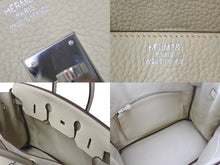 Load image into Gallery viewer, 新品同様 HERMES エルメス BIRKIN バーキン35 ハンドバッグ トゴ パーシュマン シルバー金具 □M刻印 中古 4b001694