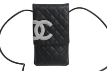 画像をギャラリービューアに読み込む, 極美品 CHANEL シャネル ポーチ ショルダーバッグ カンボンライン 9番台 ココマーク ブラック ホワイト 中古 4b001697