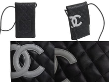 画像をギャラリービューアに読み込む, 極美品 CHANEL シャネル ポーチ ショルダーバッグ カンボンライン 9番台 ココマーク ブラック ホワイト 中古 4b001697