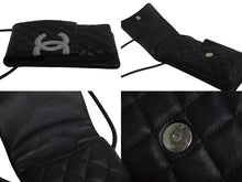 画像をギャラリービューアに読み込む, 極美品 CHANEL シャネル ポーチ ショルダーバッグ カンボンライン 9番台 ココマーク ブラック ホワイト 中古 4b001697