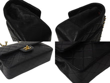 Load image into Gallery viewer, 極美品 CHANEL シャネル マトラッセ23 Wフラップ Wチェーン ショルダーバッグ 1番台 ラムスキン ココマーク ブラック ゴールド金具 中古 4b001700