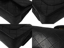 Load image into Gallery viewer, 極美品 CHANEL シャネル マトラッセ23 Wフラップ Wチェーン ショルダーバッグ 1番台 ラムスキン ココマーク ブラック ゴールド金具 中古 4b001700
