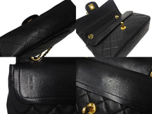Load image into Gallery viewer, 極美品 CHANEL シャネル マトラッセ23 Wフラップ Wチェーン ショルダーバッグ 1番台 ラムスキン ココマーク ブラック ゴールド金具 中古 4b001700