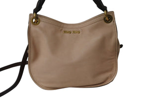 ミュウミュウ　ハンドバッグ ベージュ miumiu バッグベージュ