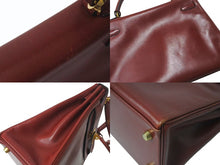 Load image into Gallery viewer, エルメス ケリー32 内縫い ルージュアッシュ ○Y刻印 カーフスキン ゴールド金具 ハンドバッグ 2WAY 美品 中古 4b001702