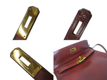 Load image into Gallery viewer, エルメス ケリー32 内縫い ルージュアッシュ ○Y刻印 カーフスキン ゴールド金具 ハンドバッグ 2WAY 美品 中古 4b001702