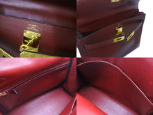 Load image into Gallery viewer, エルメス ケリー32 内縫い ルージュアッシュ ○Y刻印 カーフスキン ゴールド金具 ハンドバッグ 2WAY 美品 中古 4b001702