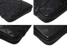 Load image into Gallery viewer, CHANEL シャネル カンボンライン ショルダーバッグ A25177 8番台 ココマーク カーフスキン キルティング ブラック 美品 中古 4b001710