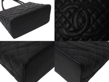 Load image into Gallery viewer, 新品同様 CHANEL シャネル 復刻トートバッグ ハンドバッグ 9番台 キャビアスキン ブラック ココマーク ロゴ 鞄 シルバー金具 中古 4b001726