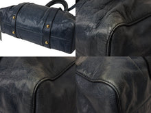 Load image into Gallery viewer, MIUMIU ミュウミュウ 2WAY ハンドバッグ ショルダーバッグ ブルー レザー ゴールド金具 イタリア製 良品 中古 4b001738