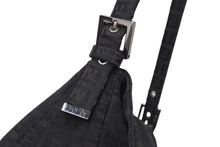 画像をギャラリービューアに読み込む, FENDI フェンディ ズッキーノ マンマバケット キャンバス ワンショルダーバッグ ブラック シルバー金具 8BR001 美品 中古 4b001745