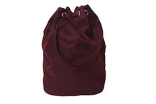 画像をギャラリービューアに読み込む, 極美品 PRADA プラダ 巾着ポーチ トライアングルロゴ バッグ 小物入れ ナイロン ワインレッド シルバー金具 中古 4b001749