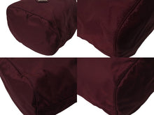 画像をギャラリービューアに読み込む, 極美品 PRADA プラダ 巾着ポーチ トライアングルロゴ バッグ 小物入れ ナイロン ワインレッド シルバー金具 中古 4b001749