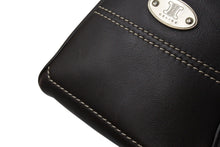 画像をギャラリービューアに読み込む, CELINE セリーヌ ハンドバッグ CE00/35 ブラウン レザー シルバー金具 イタリア製 美品 中古 4b001758