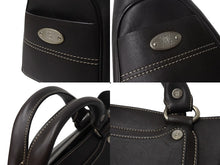 画像をギャラリービューアに読み込む, CELINE セリーヌ ハンドバッグ CE00/35 ブラウン レザー シルバー金具 イタリア製 美品 中古 4b001758