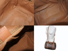 画像をギャラリービューアに読み込む, CELINE セリーヌ ミニボストン ハンドバッグ DM00/1 マカダム柄 PVCレザー ブラウン ゴールド金具 良品 中古 4b001759