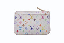 画像をギャラリービューアに読み込む, LOUIS VUITTON ルイヴィトン ポシェットクレ コインケース 村上隆 モノグラムマルチカラー ホワイト M93734 良品 中古 4b001760