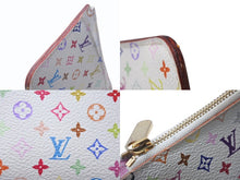 画像をギャラリービューアに読み込む, LOUIS VUITTON ルイヴィトン ポシェットクレ コインケース 村上隆 モノグラムマルチカラー ホワイト M93734 良品 中古 4b001760
