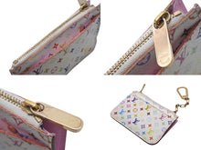 画像をギャラリービューアに読み込む, LOUIS VUITTON ルイヴィトン ポシェットクレ コインケース 村上隆 モノグラムマルチカラー ホワイト M93734 良品 中古 4b001760