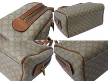 画像をギャラリービューアに読み込む, CELINE セリーヌ ハンドバッグ マイクロミニ ボストンバック M11 マカダム柄 ベージュ ブラウン ゴールド金具 PVC レザー 美品 中古 4b001767