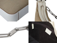 画像をギャラリービューアに読み込む, 極美品 GUCCI グッチ チェーンショルダーバッグ 001 3873 3754 キャンバス レザー ベージュ ホワイト 中古 4b001770