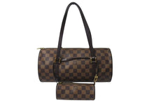 Load image into Gallery viewer, LOUIS VUITTON ルイヴィトン ハンドバッグ パピヨン30 ダミエキャンバス N51303 ブラウン ゴールド金具 良品 中古 4b001774