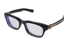 画像をギャラリービューアに読み込む, CHROME HEARTS クロムハーツ FOTI H.T.2 フォティ メガネ 18KGP プラスチック ブラック ゴールド サイズ54◻︎20 美品 中古 4b001785