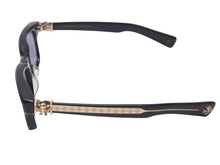 画像をギャラリービューアに読み込む, CHROME HEARTS クロムハーツ FOTI H.T.2 フォティ メガネ 18KGP プラスチック ブラック ゴールド サイズ54◻︎20 美品 中古 4b001785