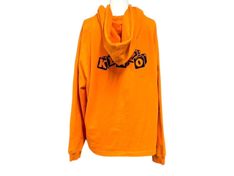 極美品 KENZO ケンゾー BOKE BOY TRAVELS プルオーバー フーディー パーカー 23SS FD52TS0324SE オレンジ サイズM 中古 4b001789