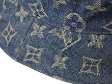 画像をギャラリービューアに読み込む, LOUIS VUITTON ルイヴィトン バケットハット・モノグラム エッセンシャル M78772 ブルー モノグラムキャンバス 美品 中古 4b001792