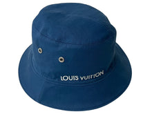 画像をギャラリービューアに読み込む, LOUIS VUITTON ルイヴィトン バケットハット・モノグラム エッセンシャル M78772 ブルー モノグラムキャンバス 美品 中古 4b001792