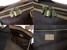 画像をギャラリービューアに読み込む, ETRO エトロ ボストンバッグ ショルダーバッグ 2WAY 1008490 ペイズリー柄 総柄 ブラウン レザー ゴールド金具 美品 中古 4b001801