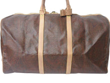 画像をギャラリービューアに読み込む, ETRO エトロ ボストンバッグ ショルダーバッグ 2WAY 1008490 ペイズリー柄 総柄 ブラウン レザー ゴールド金具 美品 中古 4b001801