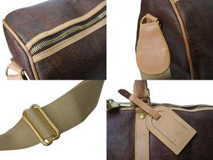 未使用品● ETRO エトロ ペイズリー柄 レザー ボストンバッグ ショルダー ETRO エトロペイズリー柄ボストンバッグ