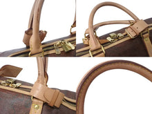 画像をギャラリービューアに読み込む, ETRO エトロ ボストンバッグ ショルダーバッグ 2WAY 1008490 ペイズリー柄 総柄 ブラウン レザー ゴールド金具 美品 中古 4b001801