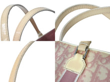 Load image into Gallery viewer, Christian Dior クリスチャンディオール ハンドバッグ BOD0094 トロッター キャンバス ピンク ホワイト レディース 良品 中古 4b001802
