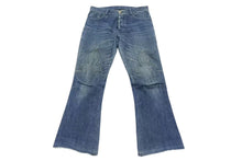 画像をギャラリービューアに読み込む, CHROME HEARTS クロムハーツ フレアニー デニムパンツ サイズ34x32 クロスボール インディゴブルー コットン シルバ−925 美品 中古 4b001812