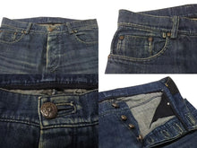 画像をギャラリービューアに読み込む, CHROME HEARTS クロムハーツ フレアニー デニムパンツ サイズ34x32 クロスボール インディゴブルー コットン シルバ−925 美品 中古 4b001812