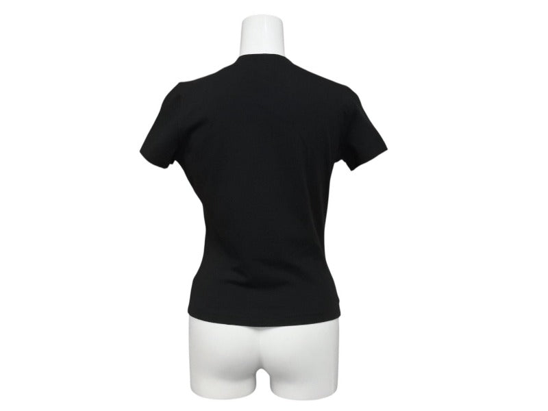 Christian Dior クリスチャン ディオール CD Tシャツ smily スマイリー フェイスプリント サイズ 38 ブラック ガリアーノ期 1H12055022 中古 4b001813