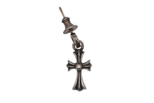 画像をギャラリービューアに読み込む, CHROME HEARTS クロムハーツ BBY F PPRCHN ベイビーファットクロス ドロップピアス 重量約2.4g 片耳用 美品 中古 4b010864