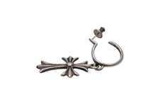 画像をギャラリービューアに読み込む, CHROM EHEARTS クロムハーツクロムハーツ ピアス フープ ピアス タイニーCHクロス クロス シルバー 925 美品 4b010882