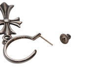 画像をギャラリービューアに読み込む, CHROM EHEARTS クロムハーツクロムハーツ ピアス フープ ピアス タイニーCHクロス クロス シルバー 925 美品 4b010882