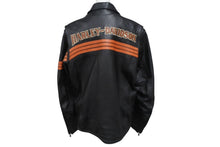 画像をギャラリービューアに読み込む, HARLEY-DAVIDSON ハーレーダビットソン ライダースジャケット レザージャケット ブラック ブラウン レザー M メンズ 美品 中古 4b001829