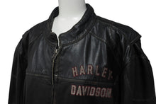 画像をギャラリービューアに読み込む, HARLEY-DAVIDSON ハーレーダビットソン ライダースジャケット レザージャケット ブラック レザー XL メンズ 美品 中古 4b001829