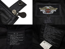 画像をギャラリービューアに読み込む, 極美品 HARLEY-DAVIDSON ハーレーダビットソン ライダースジャケット ブラック グレー ブラウン レザー M メンズ 中古 4b001837